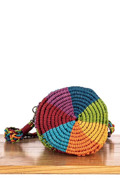 108Knots Cosmos Striped Hand-Knotted Bucket Bag - Image 4