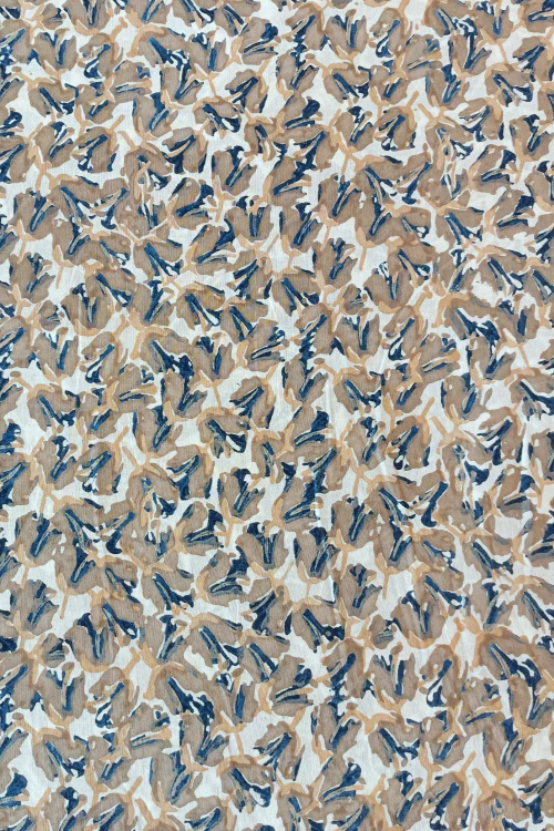 Craetive Bee 'RAYA' Natural Dye Block Print Cotton Fabric - Image 2