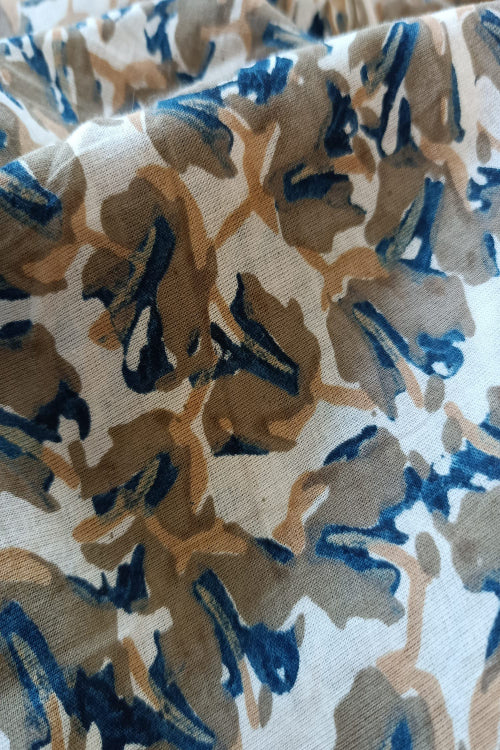 Craetive Bee 'RAYA' Natural Dye Block Print Cotton Fabric - Image 3