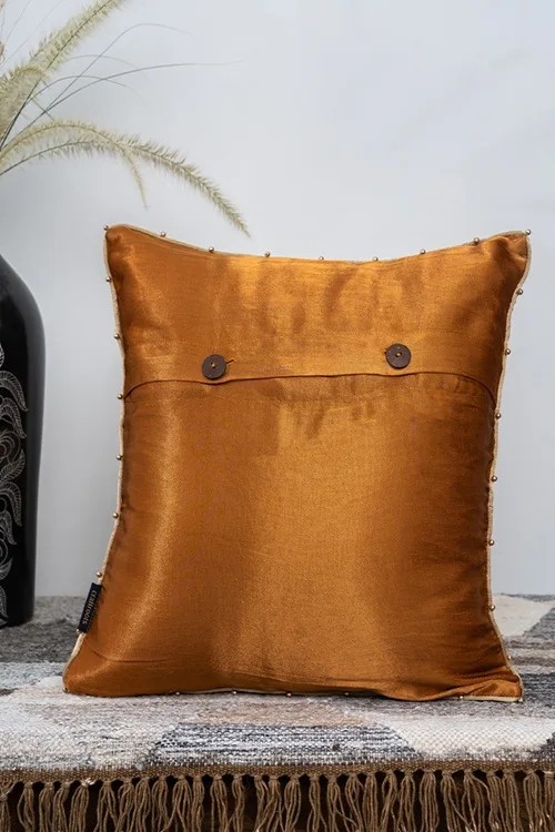 Craftroots Artisans' Crafted Gaji Silk Cushion Cover - Image 3