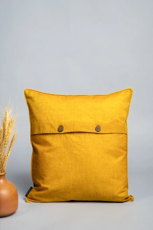 Craftroots Block Printed Sun Flower Cushion Cover - Image 3
