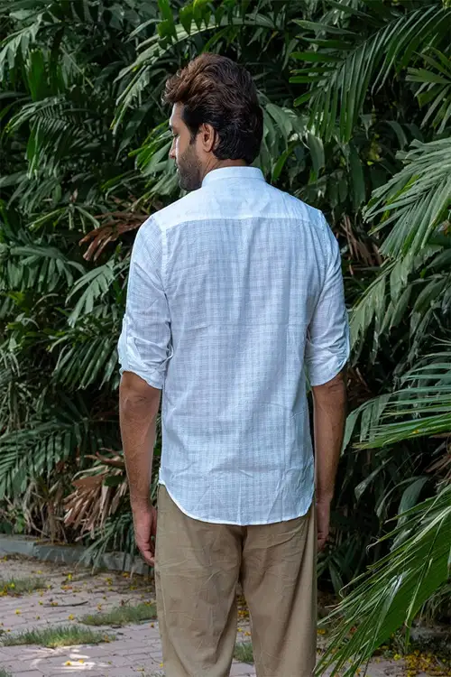 Craftroots Checkered Handwoven Cotton Shirt - Image 4