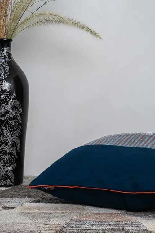 Craftroots Hand Block Printed Cotton Cushion Cover - Image 4