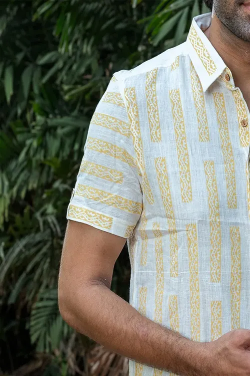 Craftroots Hand-Block Printed Cotton Shirt - Image 3
