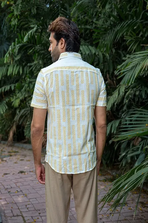Craftroots Hand-Block Printed Cotton Shirt - Image 4