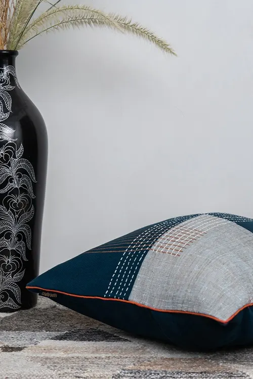 Craftroots Handblock Printed Cotton Cushion Cover - Image 4
