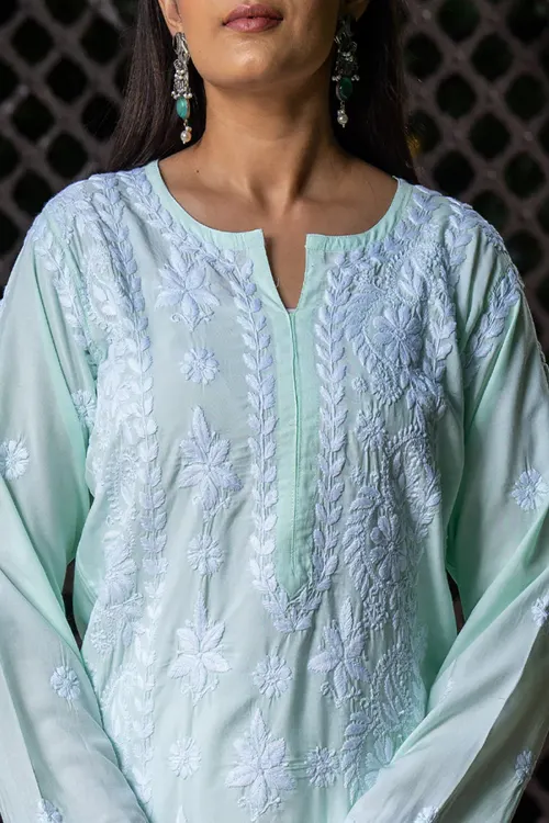 Craftroots Modal Chikankari Kurta - Image 2