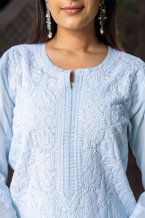 Craftroots Paisley Chikankari Kurta - Image 2