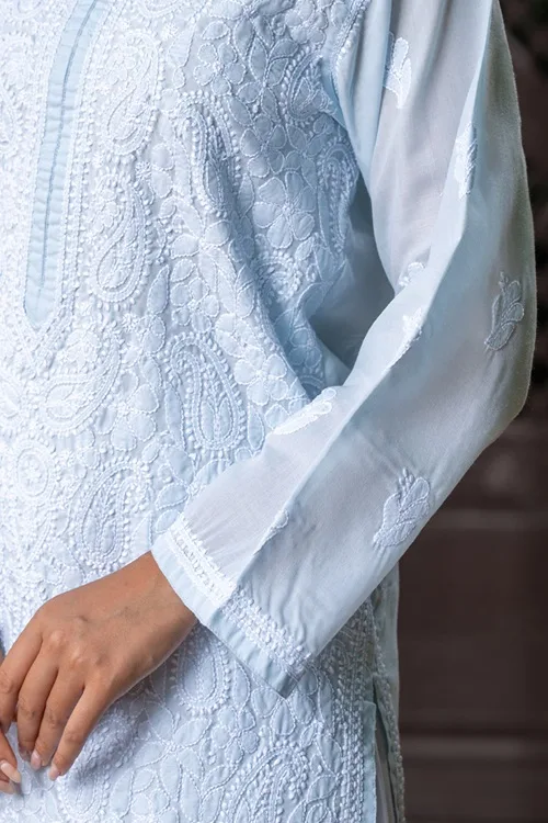 Craftroots Paisley Chikankari Kurta - Image 3