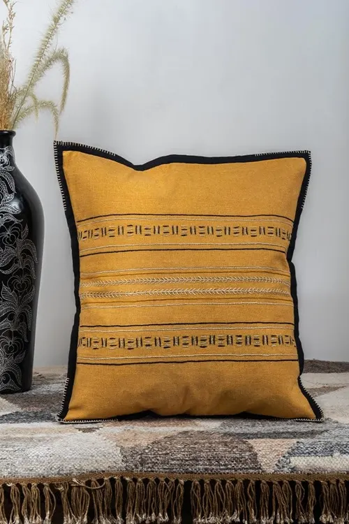 Craftroots Rust Handcrafted & Handwoven Artisan Cushion Cover Set Of 2 - Image 3