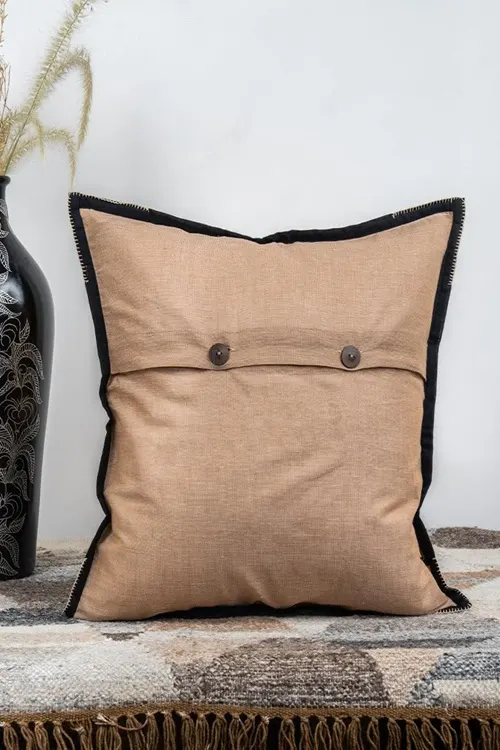 Craftroots Rust Tribal Handworked Cotton Cushion Cover Set Of 2 - Image 4
