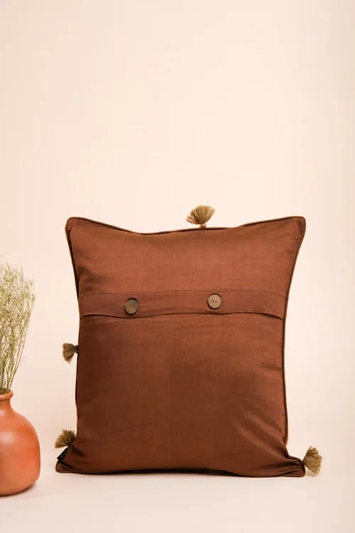 Craftroots Waves Cushion Cover With Handwork - Image 3