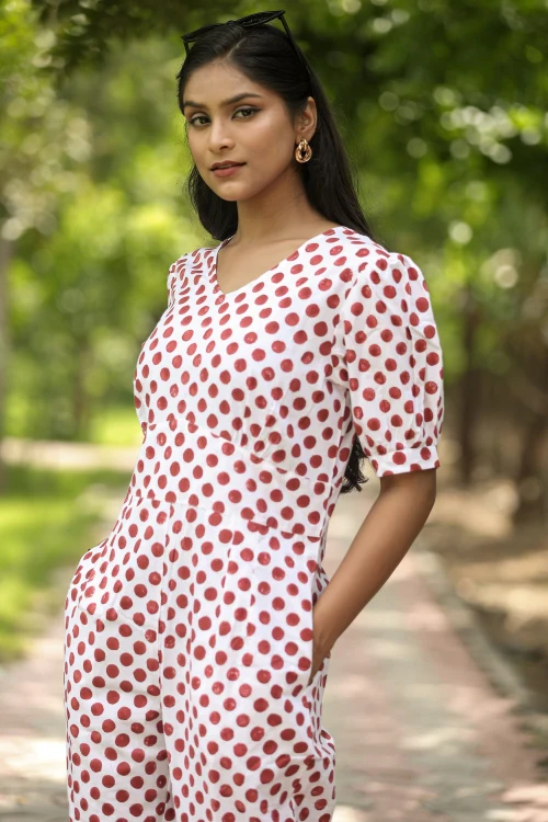 Sooti Syahi Cranberries Hand Block Printed Jumpsuit - Image 3