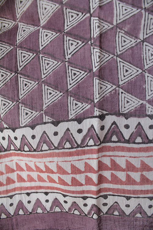 Creative Bee 'anjuna' Natural Dye Block Print Cotton Stole - Image 4