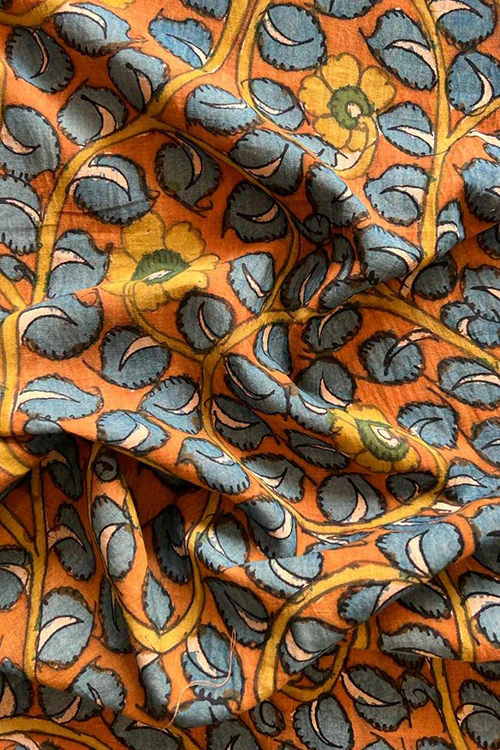 Creative Bee 'appeal' Natural Dye Hand-Painted Kalamkari Cotton Fabric (0.50 meter)