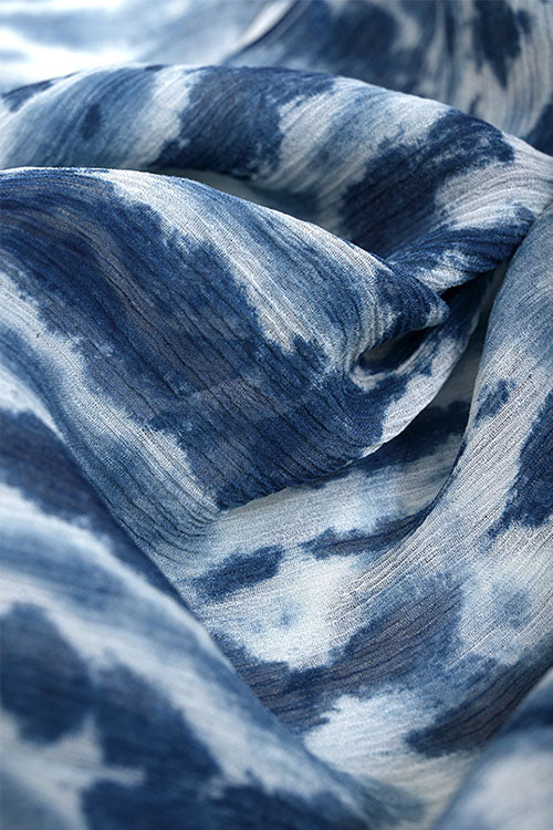 Creative Bee 'avila' Natural Dye Block Print Chiffon Stole - Image 3