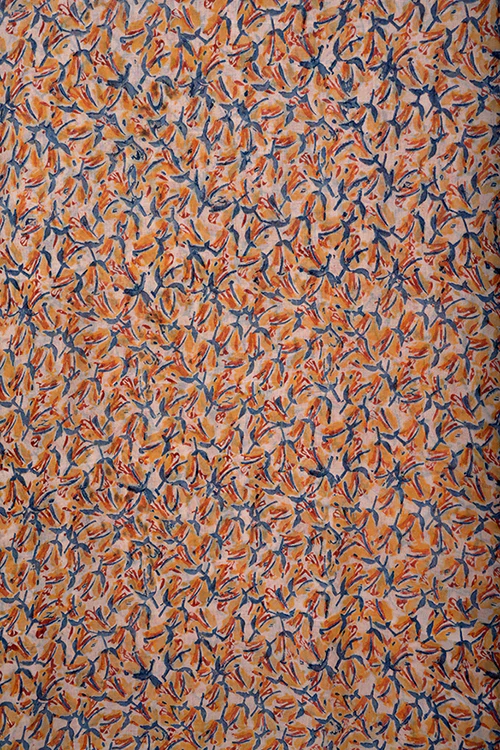 Creative Bee 'bliss' Natural Dye Block Print Cotton Fabric (0.50 meter) - Image 2