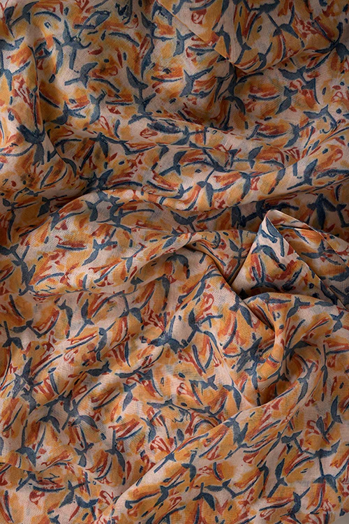 Creative Bee 'bliss' Natural Dye Block Print Cotton Fabric (0.50 meter) - Image 3