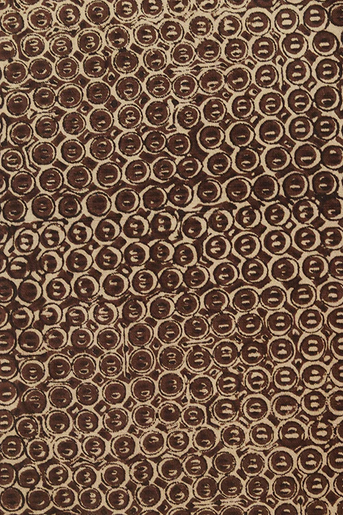 Creative Bee 'Button' Natural Dye Block Print Cotton Fabric (0.5 Meter) - Image 3