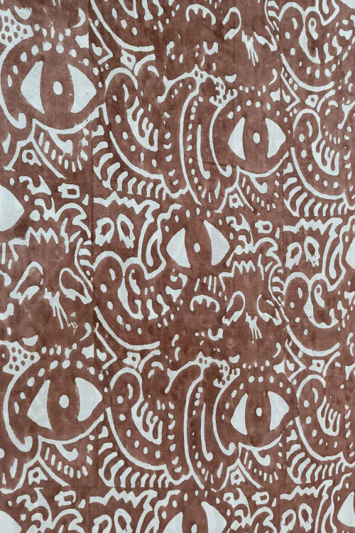 Creative Bee 'CASEY' Natural Dye Block Print Cotton Fabric - Image 3