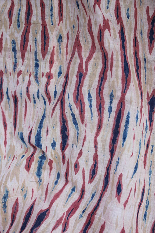Creative Bee 'CUEVA' Natural Dyed Shibori Cotton Fabric (0.5 Meter) - Image 2