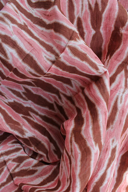 Creative Bee 'DUNE' Natural Dyed Shibori Cotton x Silk Fabric (0.5 Meter) - Image 3