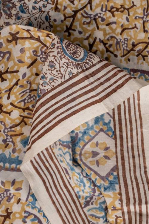 Creative Bee 'EIRA' Natural Dye, Hand Block Printed Multi-Patch Cotton Fabric - Image 2