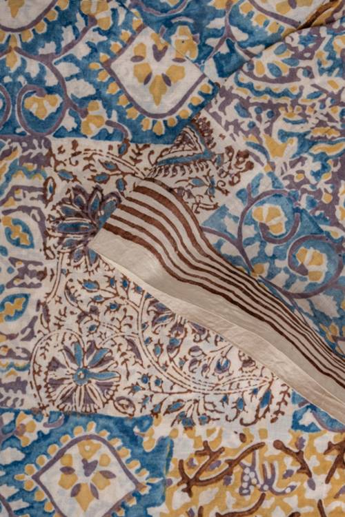 Creative Bee 'EIRA' Natural Dye, Hand Block Printed Multi-Patch Cotton Fabric - Image 3