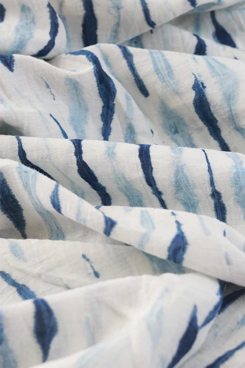 Creative Bee 'EXUMA' Natural Dyed Shibori Cotton x silk Fabric (0.5 Meter) - Image 2