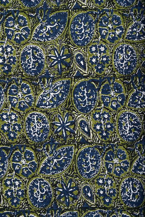 Creative Bee 'fertility' Azo Free Dye Block Print Cotton Fabric (0.50 meter) - Image 2