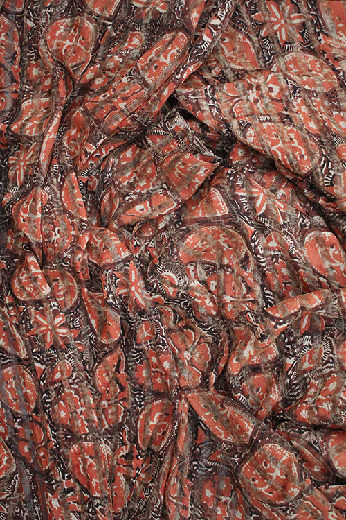 Creative Bee 'FOSTRETTI' Natural Dyed Block-Printed Silk Fabric (0.5 Meter) - Image 4