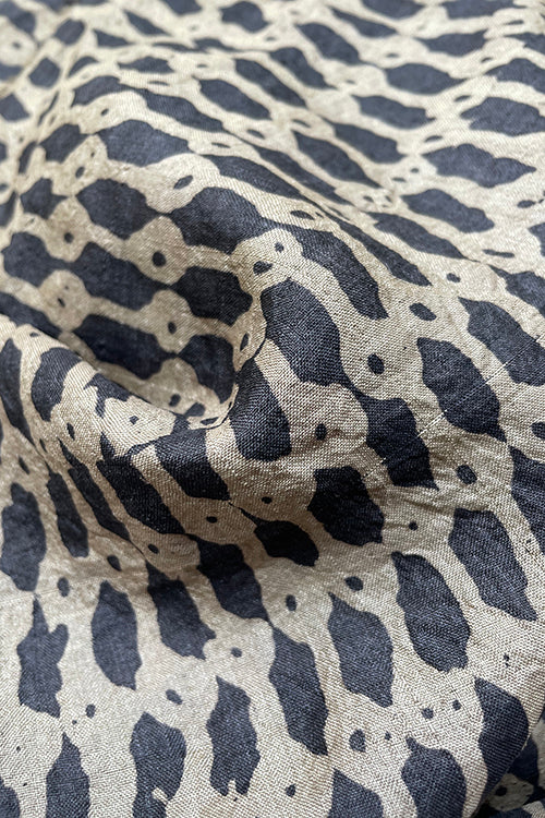 Creative Bee 'Gary' Natural Dyed Hand Block Printed Tussar Fabric - Image 2