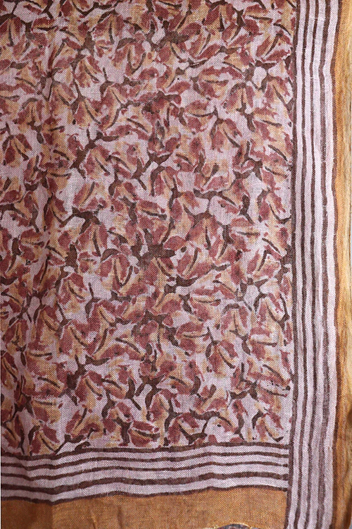 Creative Bee 'gul lala' Natural Dye Block Print Linen Stole - Image 2