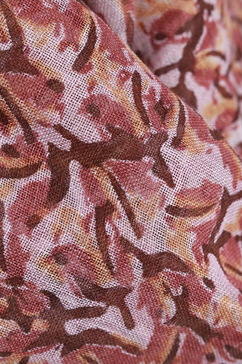 Creative Bee 'gul lala' Natural Dye Block Print Linen Stole - Image 3