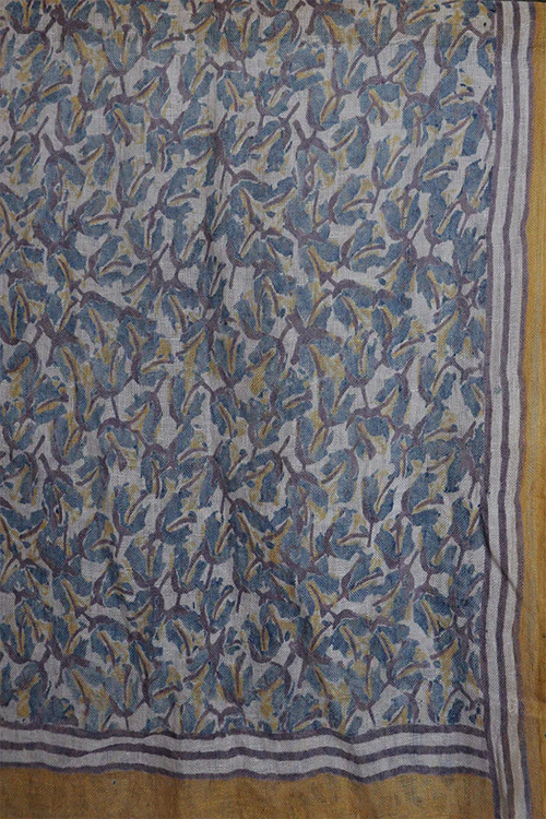 Creative Bee 'gul lalaa' Natural Dye Block Print Linen Stole - Image 2