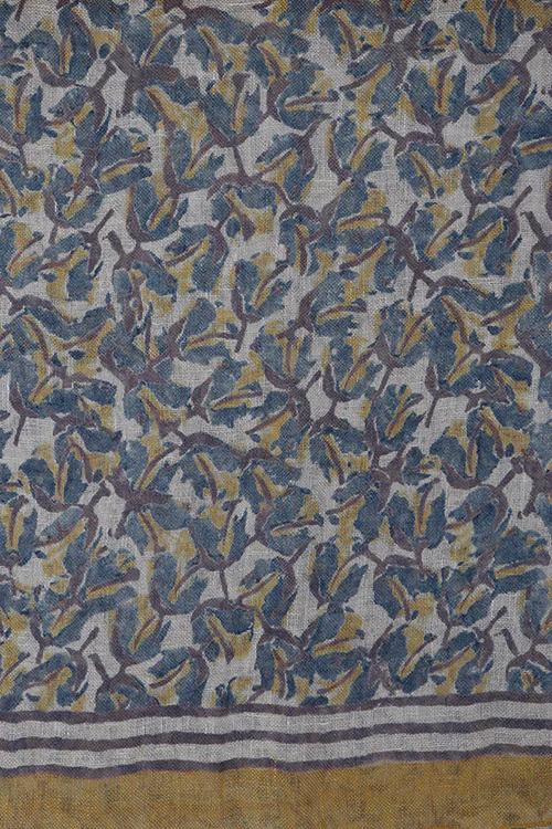 Creative Bee 'gul lalaa' Natural Dye Block Print Linen Stole - Image 5