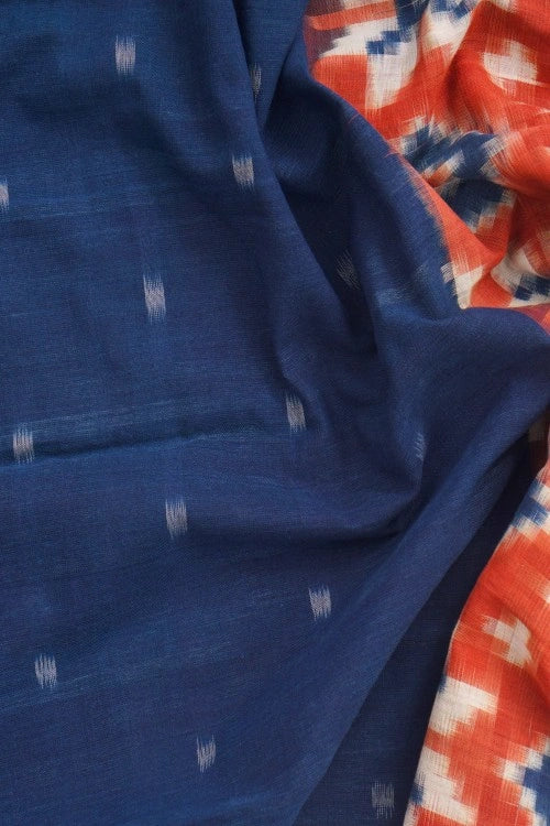 Creative Bee Hand Woven Natural Dye 'Loomly' Ikat Cotton Stole - Image 2