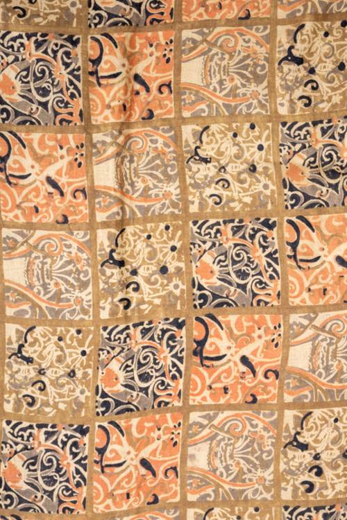 Creative Bee 'HANS' Natural Dye, Hand Block Printed Multi-Patch Tussar Fabric - Image 2