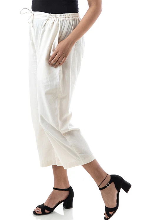 Creative Bee 'IVORY' Handwoven Pure Cotton Pants - Image 4
