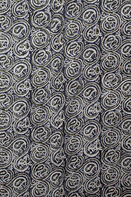 Creative Bee 'KERI' Azo Free Dye Block Print Silk Fabric (0.5 Meter) - Image 4