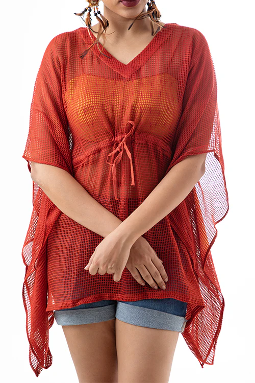 Creative Bee 'LALAN' Natural Dyed Handwoven Signature Weave Silk Kaftan - Image 2