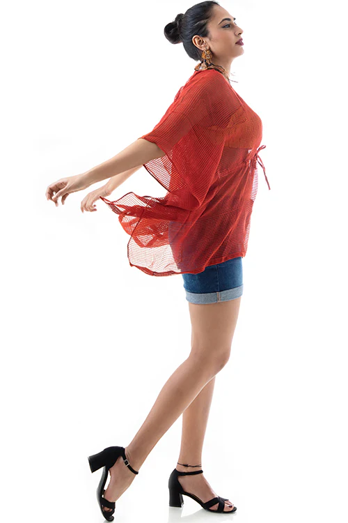 Creative Bee 'LALAN' Natural Dyed Handwoven Signature Weave Silk Kaftan - Image 5