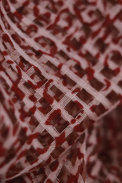 Creative Bee 'meeru' Natural Dye Block Print Filature Silk Dupatta - Image 3