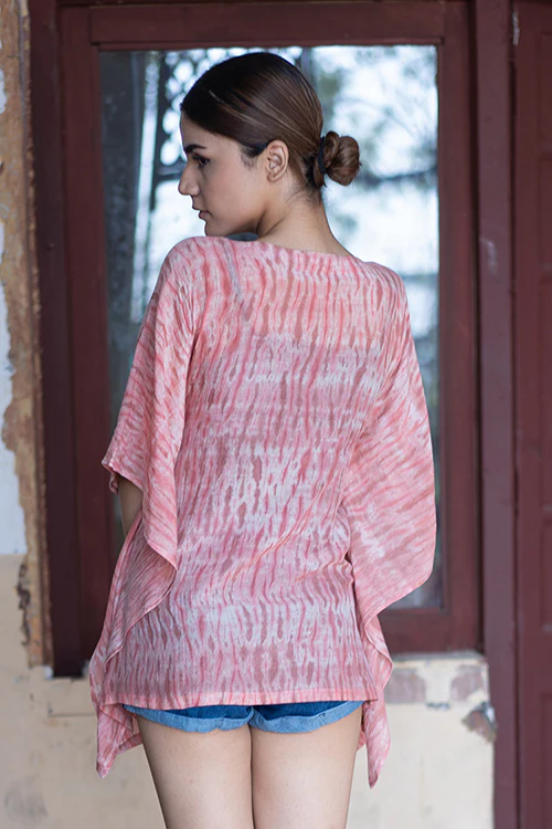 Creative Bee 'MELODY' Natural Dyed Shibori Cotton x Silk Kaftan - Image 3