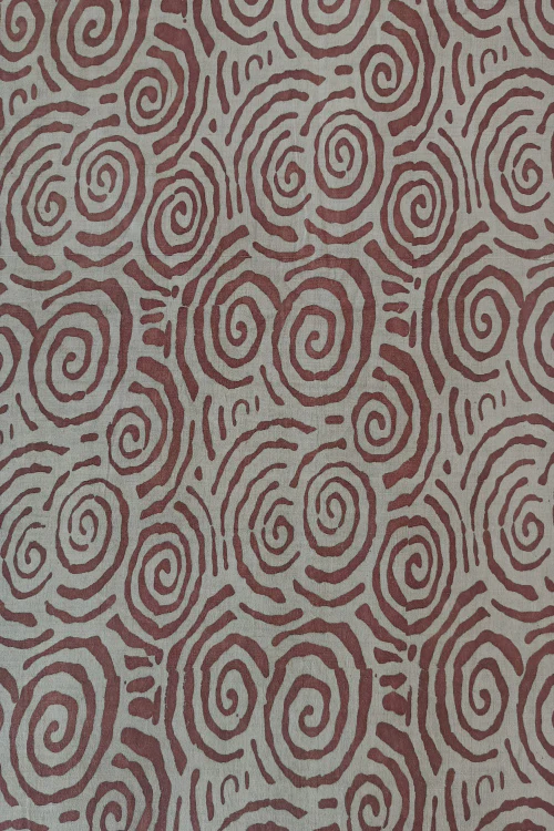 Creative Bee 'MYRON' Natural Dye Block Print Cotton Fabric - Image 2