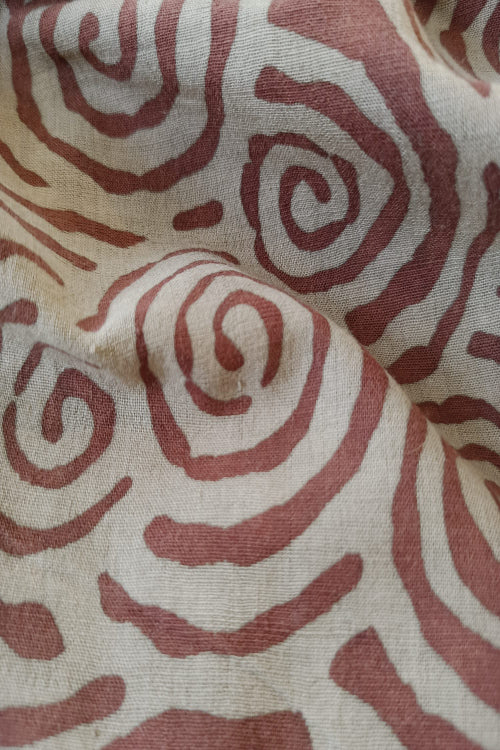 Creative Bee 'MYRON' Natural Dye Block Print Cotton Fabric - Image 3