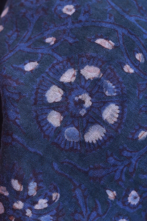 Creative Bee Natural Dye Block Print Cotton Fabric (0.5 Meter) - Image 3