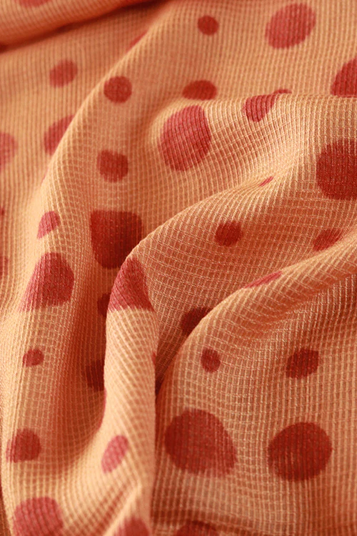 Creative Bee Natural Dye Block Print Silk Fabric (0.5 Meter) - Image 2
