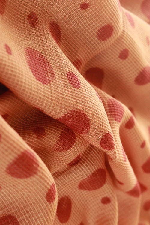 Creative Bee Natural Dye Block Print Silk Fabric (0.5 Meter) - Image 3