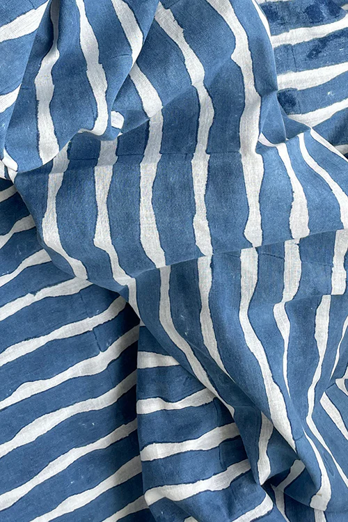 Creative Bee 'Noah' Natural Dyed Hand Block Printed Cotton Fabric 0.5 mtr